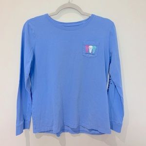Vineyard Vines Girls Lacrosse Long Sleeve Blue Size XL